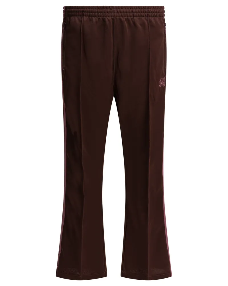 NEEDLES Sporthose „Boot Cut Poly Smooth Bordeaux