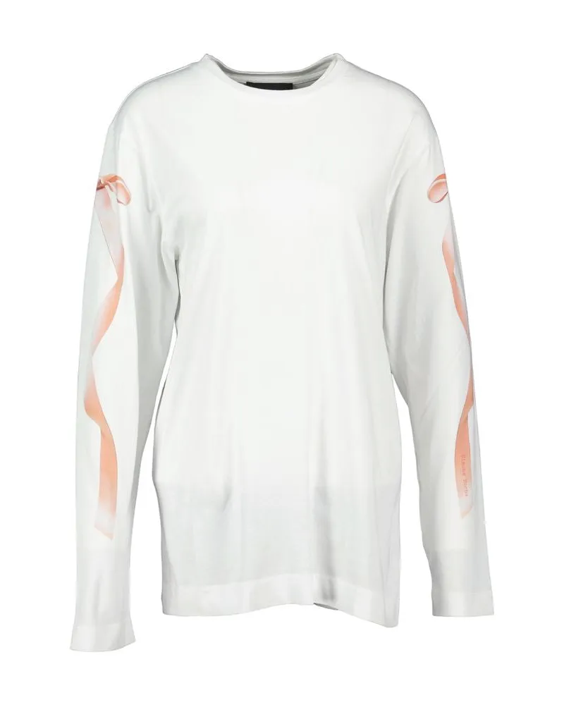 Simone Rocha Bogenschwanz -T -Shirt  Baumwolle weiß White