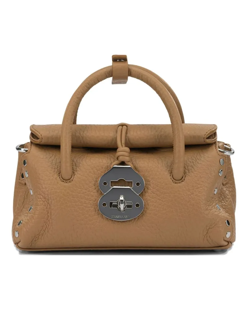 Zanellato Dotta Centauro Baby Kleine Lederhandtasche Brown