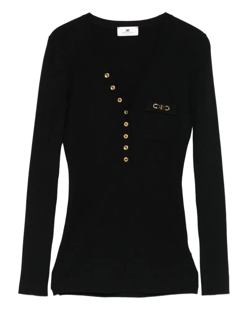 Elisabetta Franchi Pullover schwarz Black