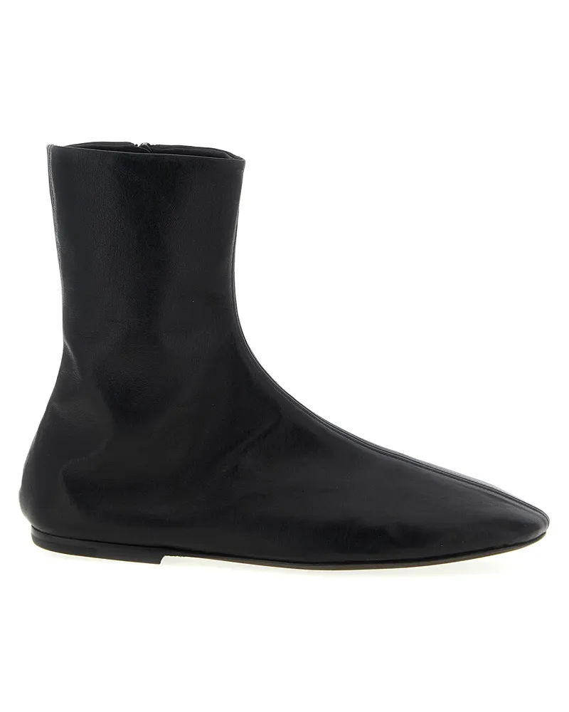 Dries van Noten Trocknen Van Note Leder -Knöchelstiefel Black