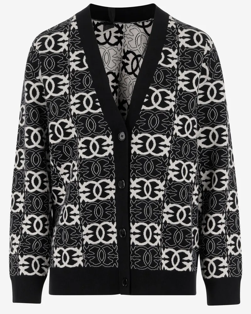 Pinko Love Birds stricken in Viskose -Mischung Red