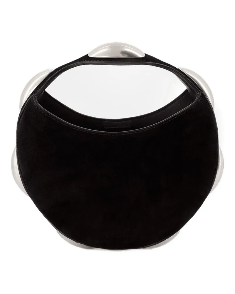 Alexander Wang Kuppel kreisförmige Top -Griff -Tasche  Leder schwarz Schwarz