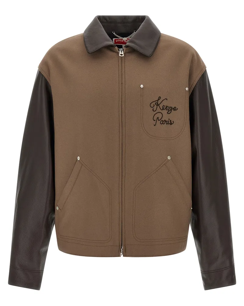 Kenzo Kenzo Paris Chainstitch' Jacke Brown