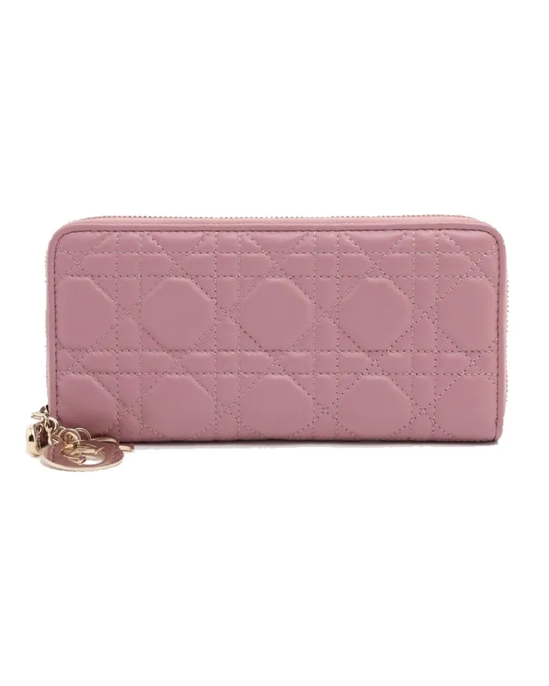Dior Lady Leder Brieftasche Pink