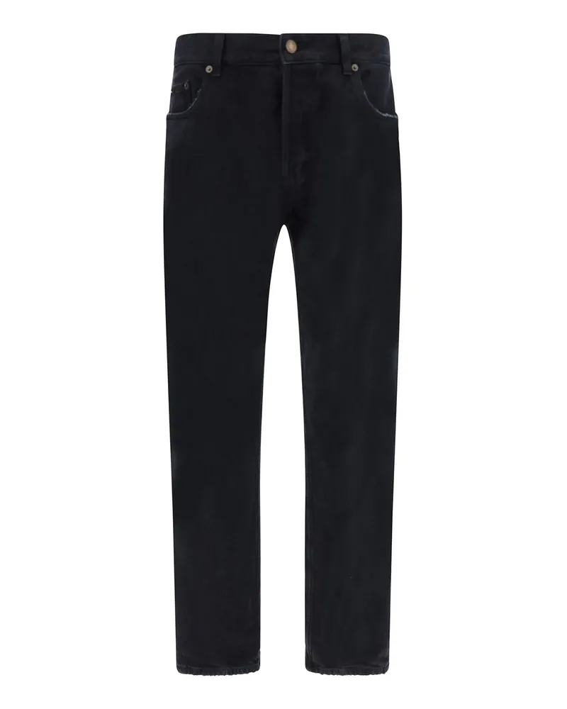 Saint Laurent entspannte gerade Jeans Schwarz