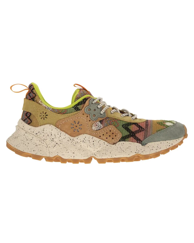 Flower MOUNTAIN Kotetsu -Turnschuhe in Wildleder und technischem Stoff Sand