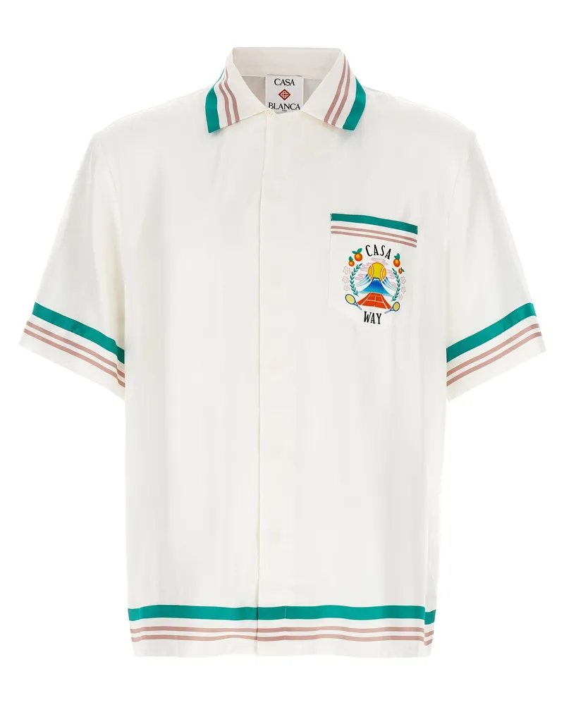 Casablanca Paris Kubaner Kragen' Hemd Multicolor