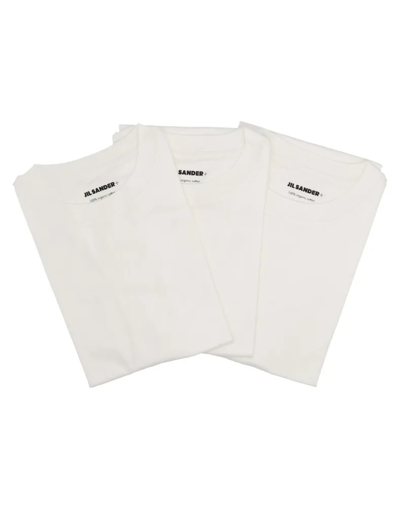 Jil Sander Logo T -Shirt Pack von 3 White