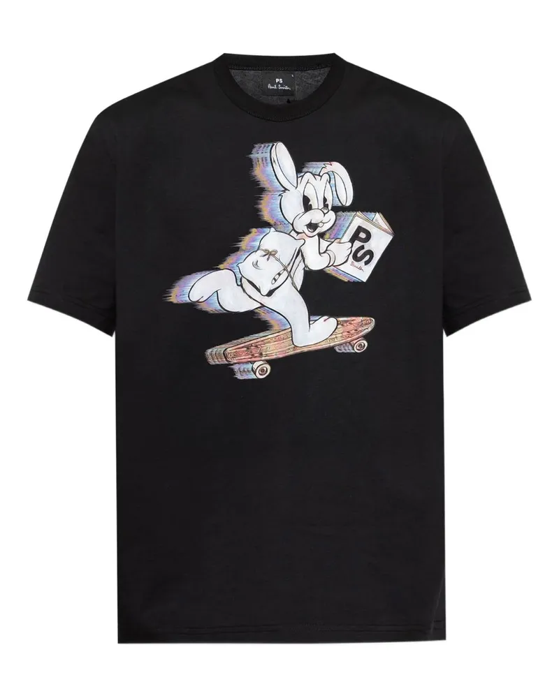 Paul Smith PS von Paul Smith Skate Bunny Cotton T Shirt Black