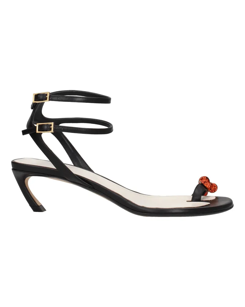 Lanvin Damens Sandalen aus schwarzem Leder -