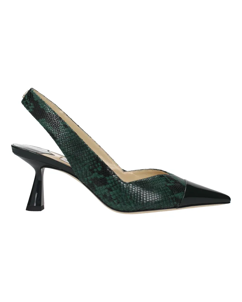 Jimmy Choo Liya Damens Sandalen aus grünem/dunkelgrünem Leder -