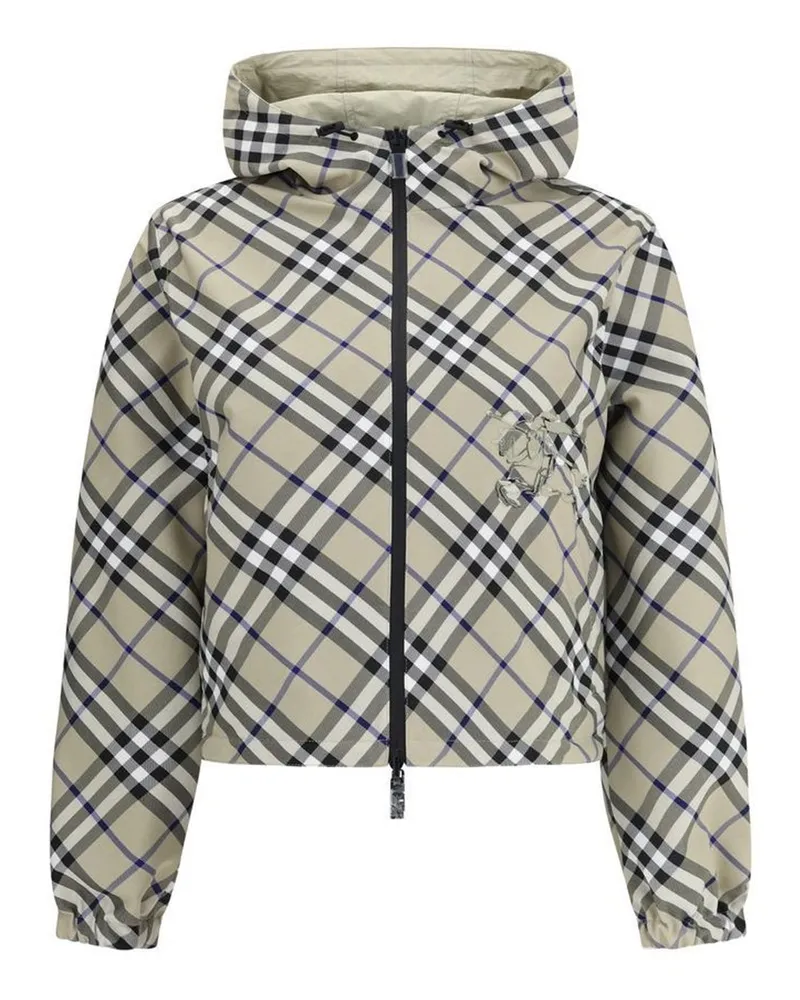 Burberry Reversible Cropped Jacke Gray