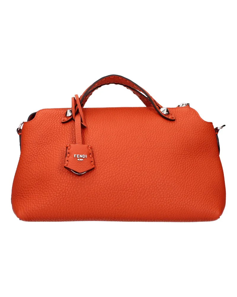 Fendi Handtaschen By The Way Damens Leder Orange/Silber -