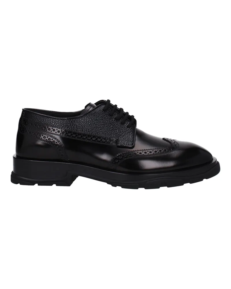 Alexander McQueen Derby Men Leder schwarz -