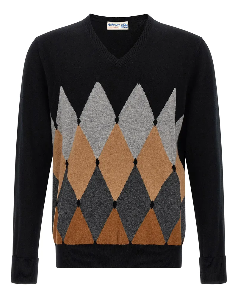 Ballantyne Argyle -Musterpullover Black