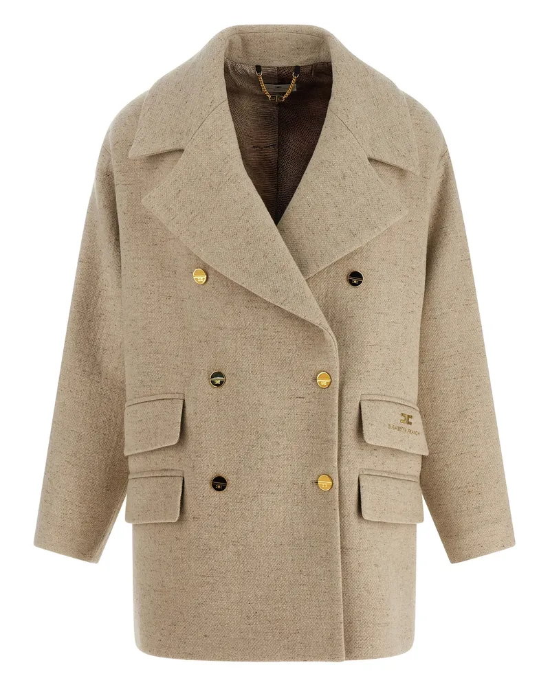 Elisabetta Franchi Doppelbrustmantel White