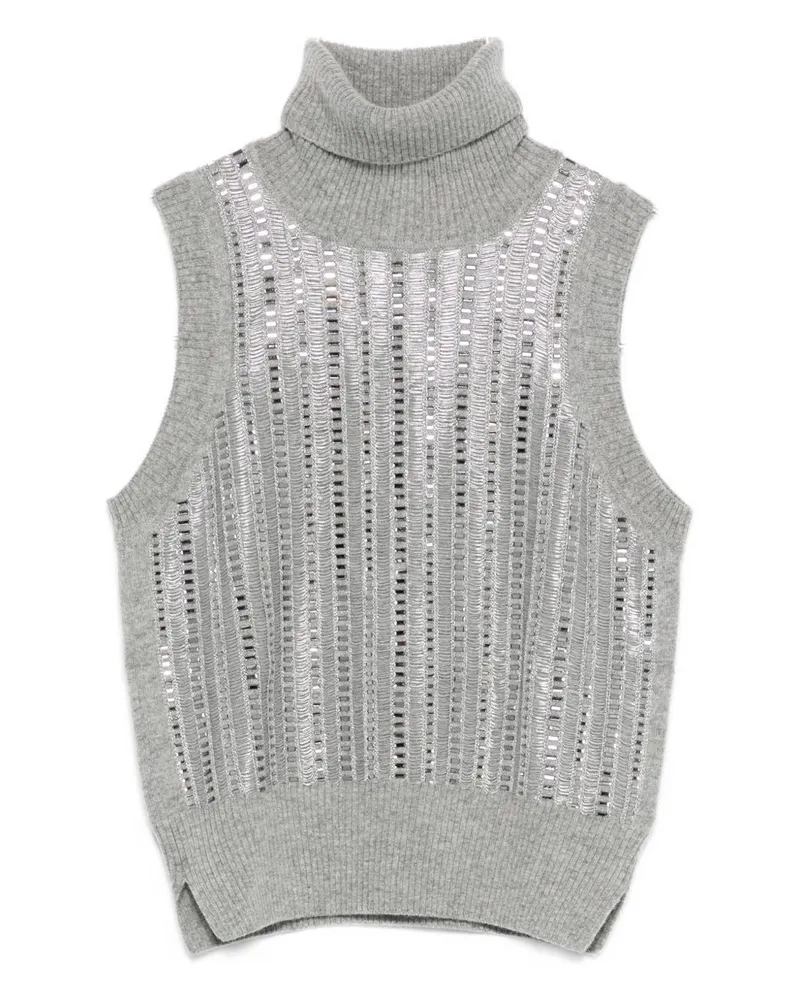 Ermanno Scervino Wolle Mischung Tank Top Grey
