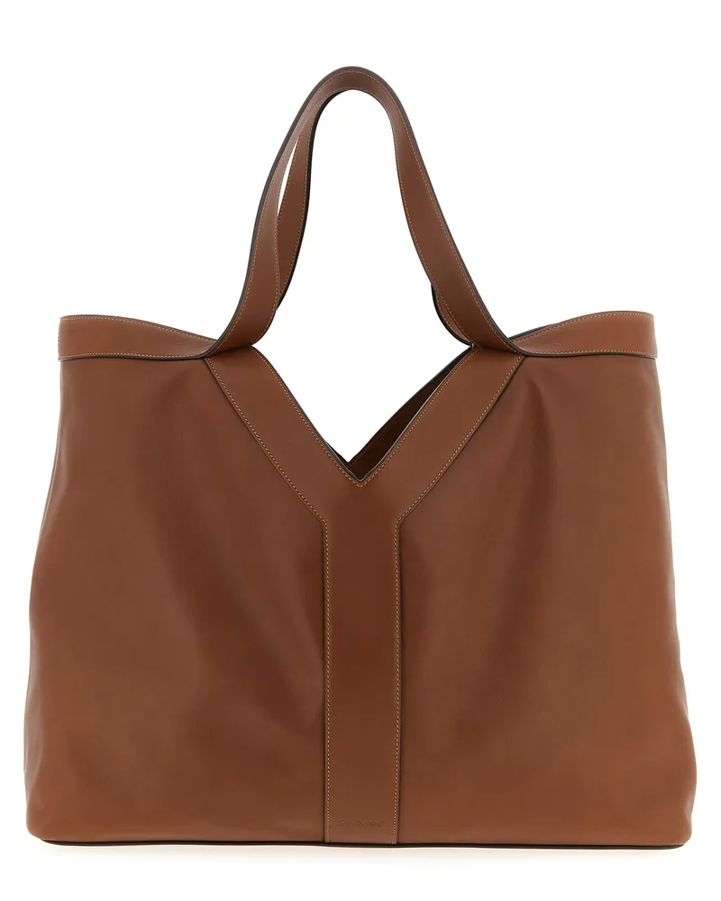 Saint Laurent Große Einkaufstasche „Y“ von Brown