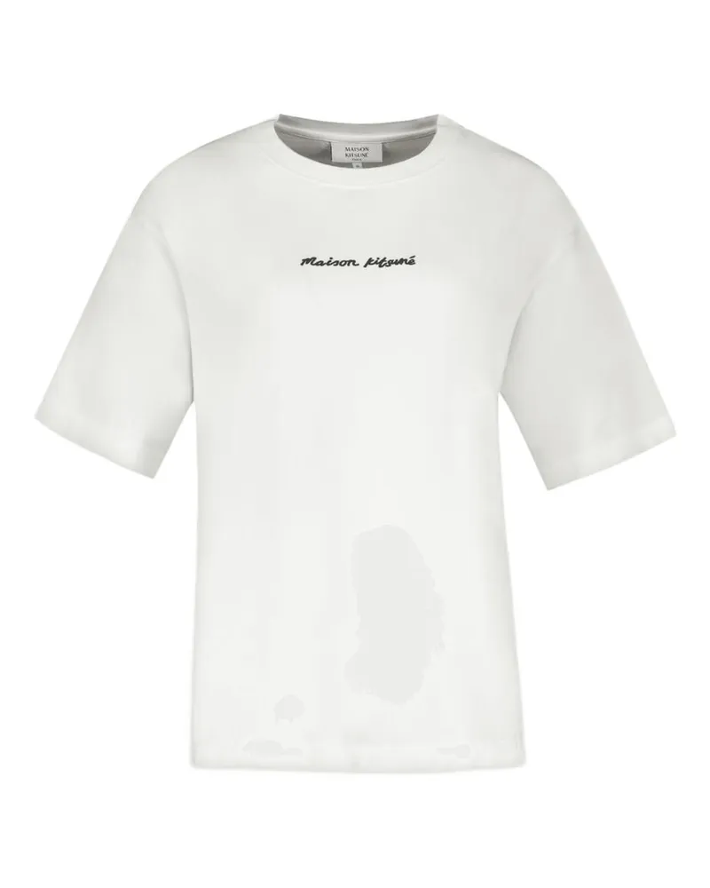 Kitsuné Übergroße T -Shirt -Maison -Kitsune -Baumwollwittchen White
