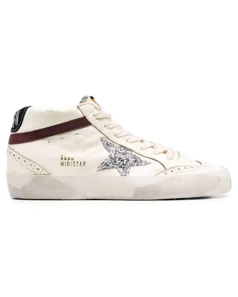 Golden Goose Mid Star Ledersneaker White