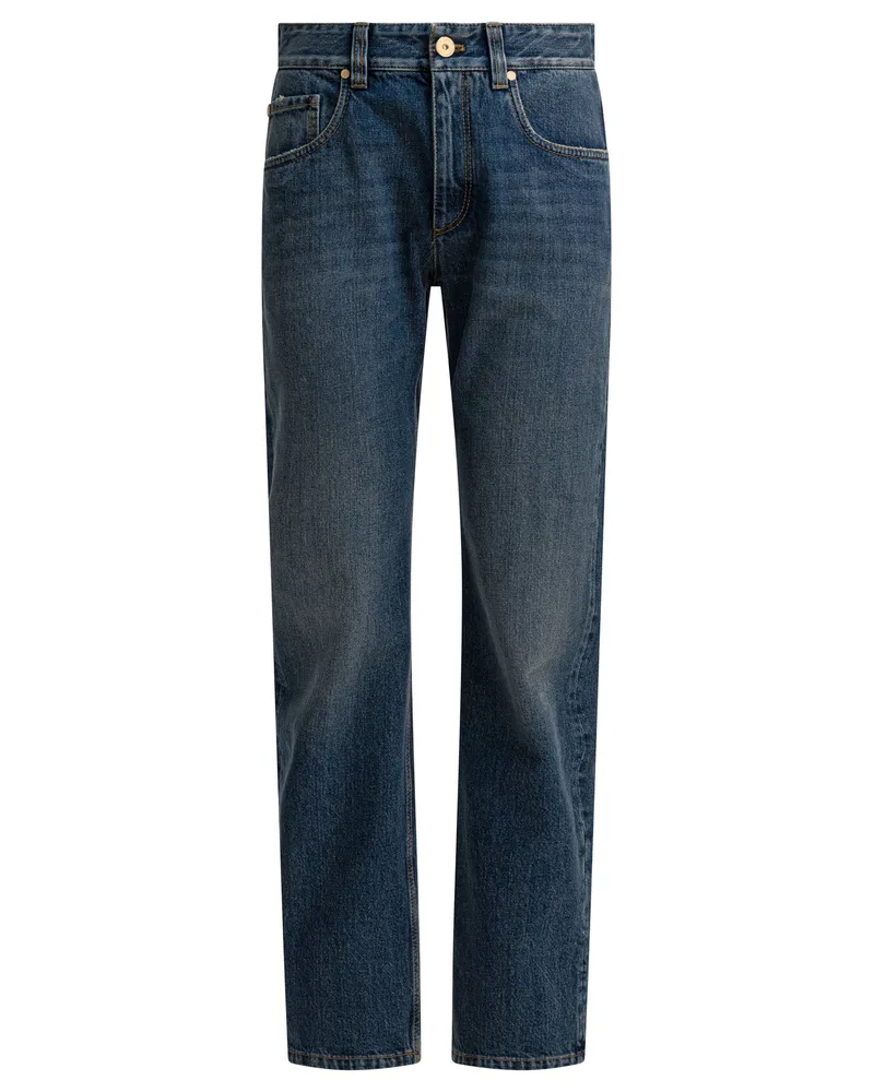 Brunello Cucinelli Column“ Jeans mit geradem Bein Blue