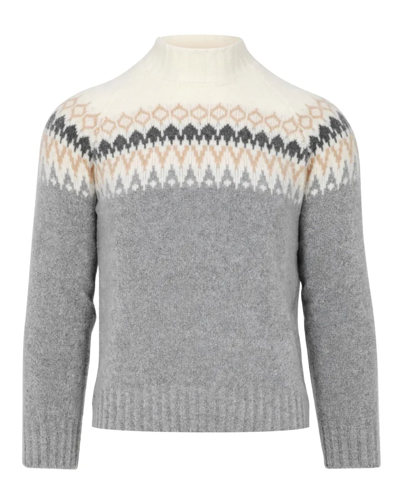 Gran Sasso Pullover Panna+grigio