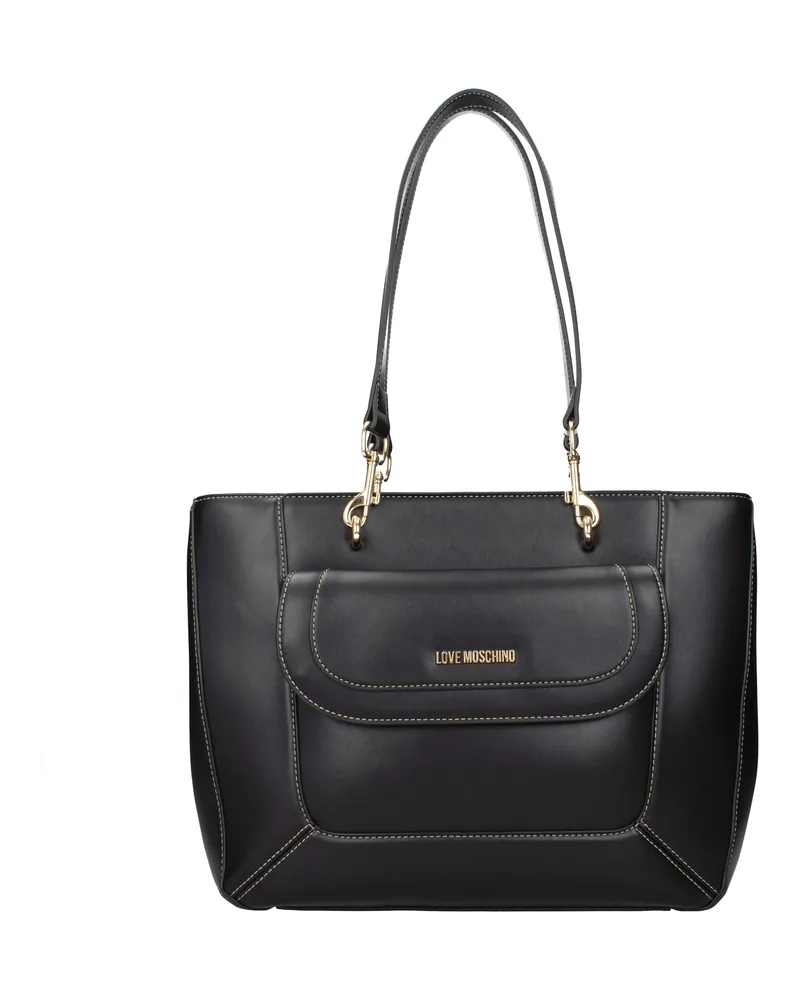 Moschino Liebe Moschino -Umhängetaschen Öko -freundliche Frau Polyurethan Schwarz -