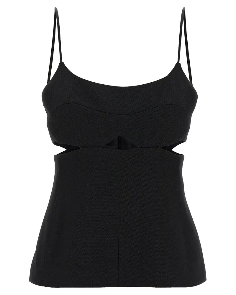 Victoria Beckham schnitt Cami' Top aus Black