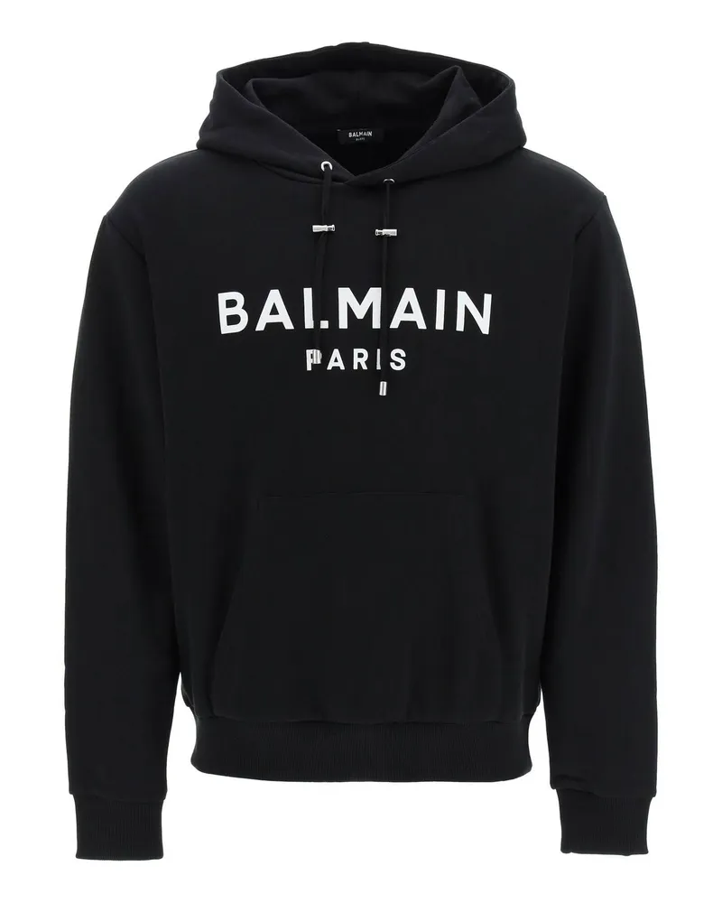 Balmain Logo Hoodie Black