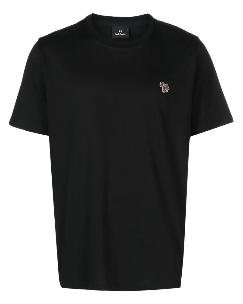 Paul Smith PS von Paul Smith Zebra Logo Baumwoll -T -Shirt Black