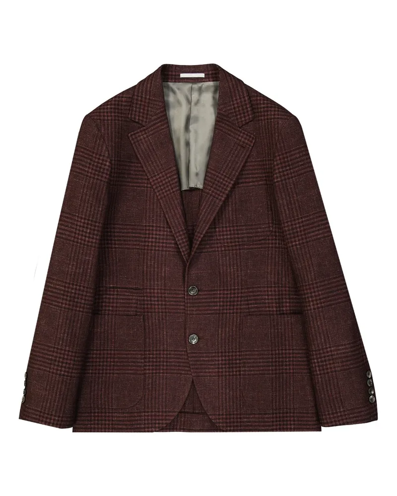 Brunello Cucinelli Ta n Wolljacke Rot