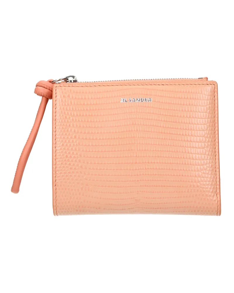 Jil Sander Damens Geldbörsen aus rosa/pfirsichfarbenem Leder -