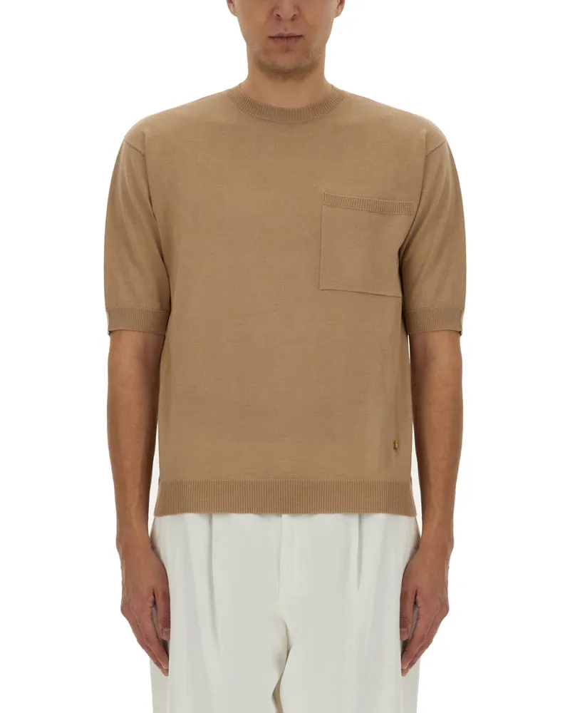 Moschino Wolle und Seidenpullover Beige