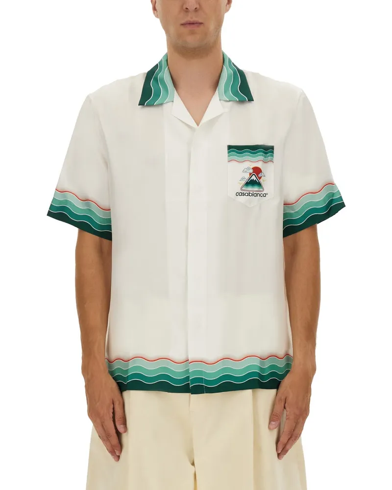Casablanca Paris Montagne Ondulée" Hemd Green