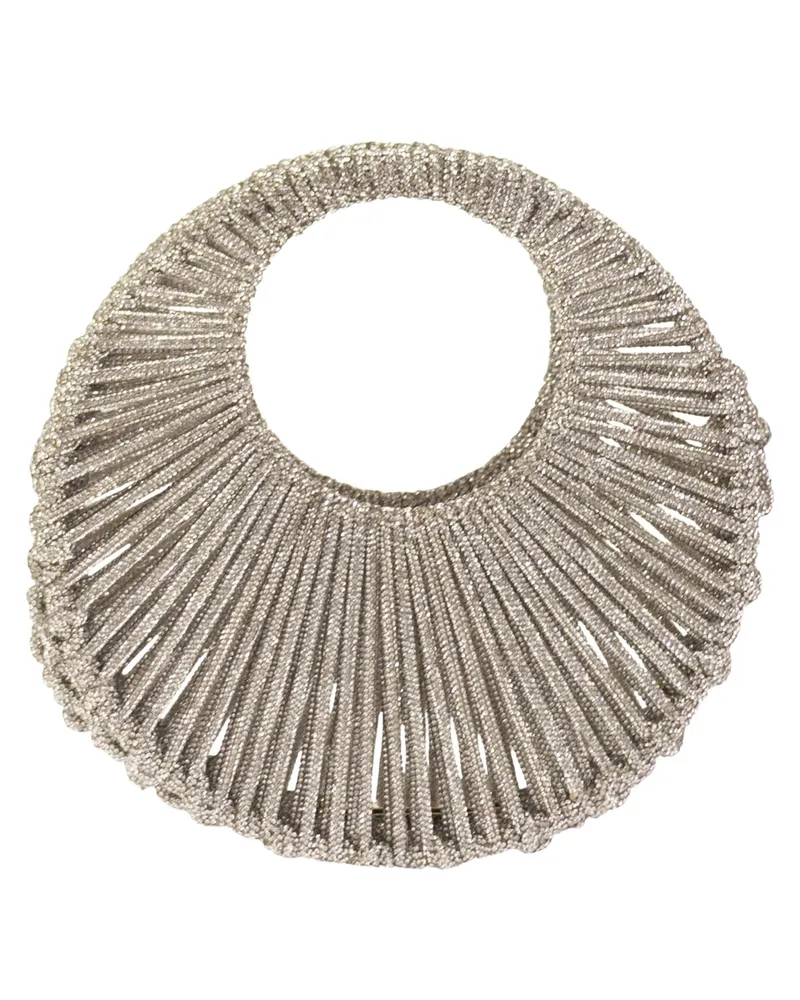 HIBOURAMA Jaya Schmuckbeutel mit Kristallen besetzt Silver