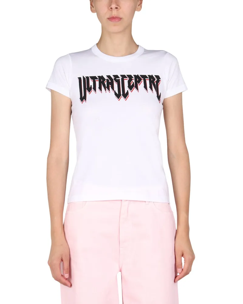 Raf Simons Logo Print T -Shirt White