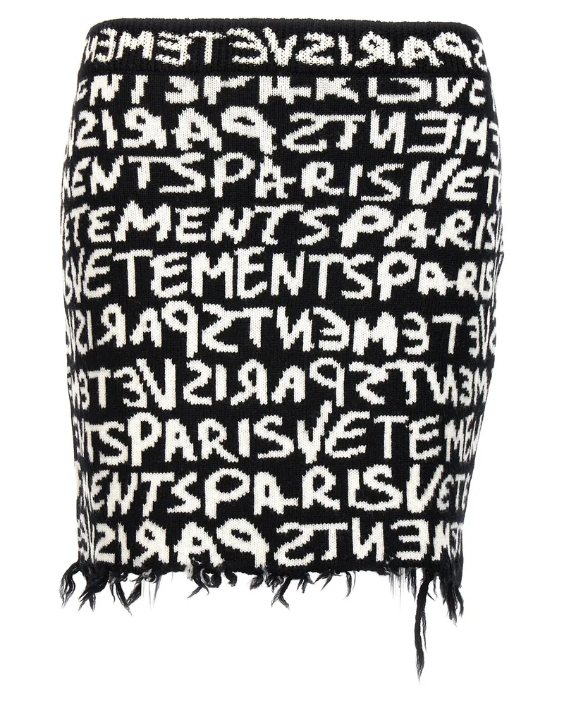 VETEMENTS Graffiti Monogramm' Rock White