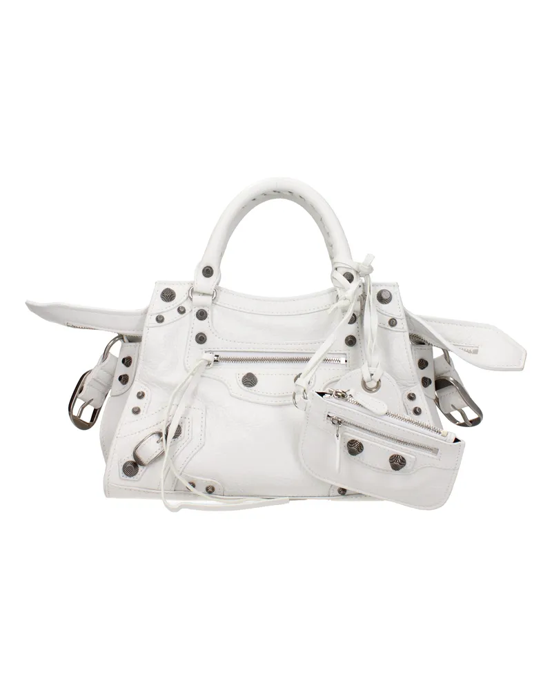 Balenciaga Handtaschen Neo Cagole Frau Leder weiß/optisch Weiß -