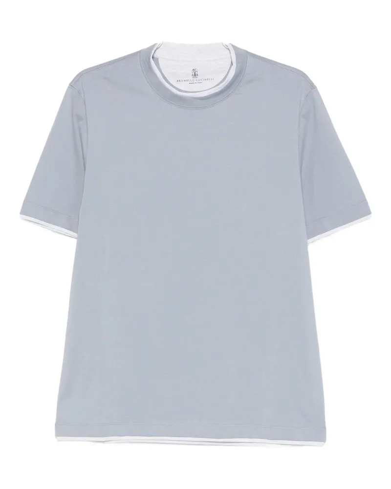 Brunello Cucinelli Baumwoll-T-Shirt Clear