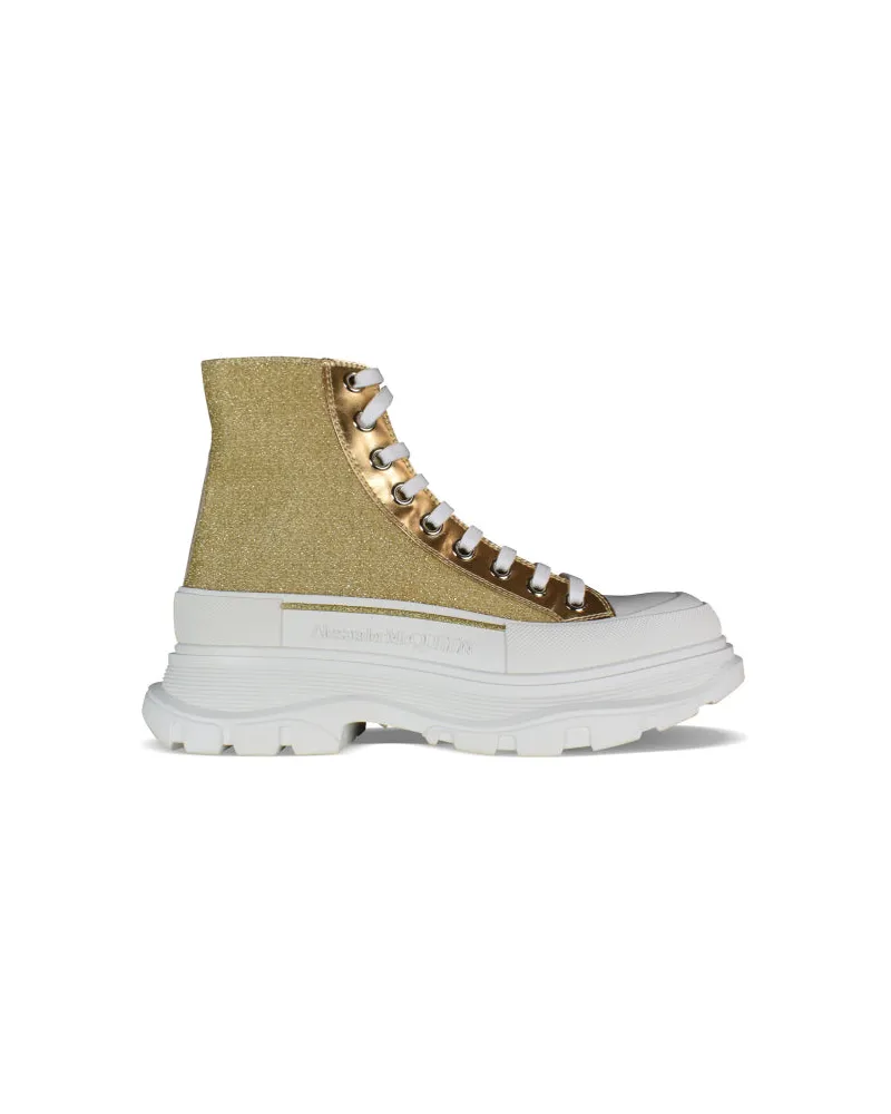 Alexander McQueen Alexander MC Queen Sneakers treten Slick auf Yellow