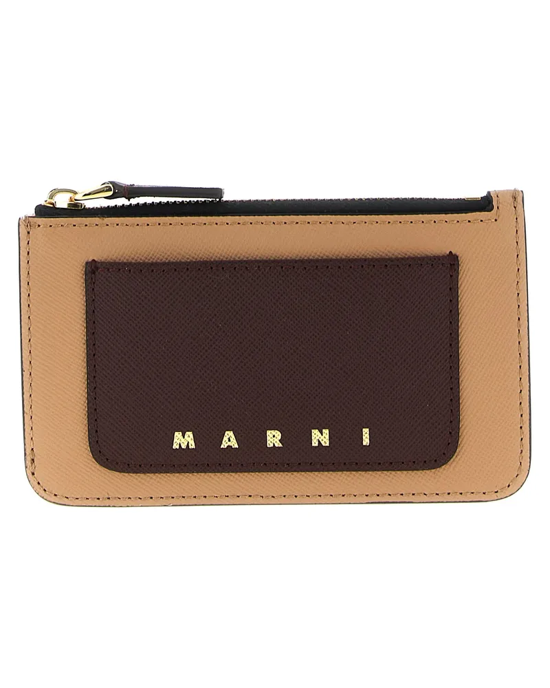 Marni Kartenetui aus Saffiano-Leder Multicolor