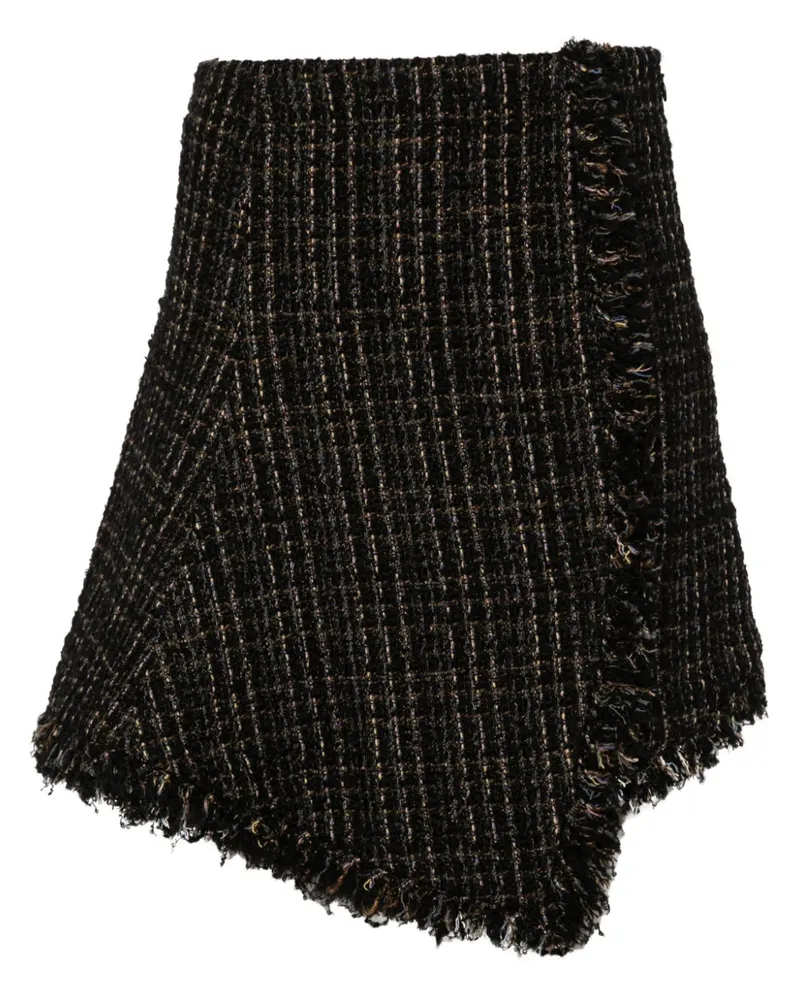 Sacai Tweed Wolle Minirock Black