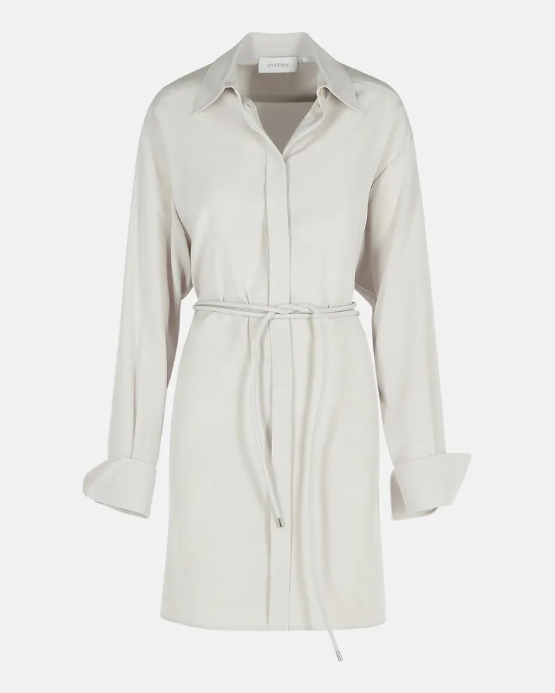 SPORTMAX Eolie' grau Seidenkleid Silver
