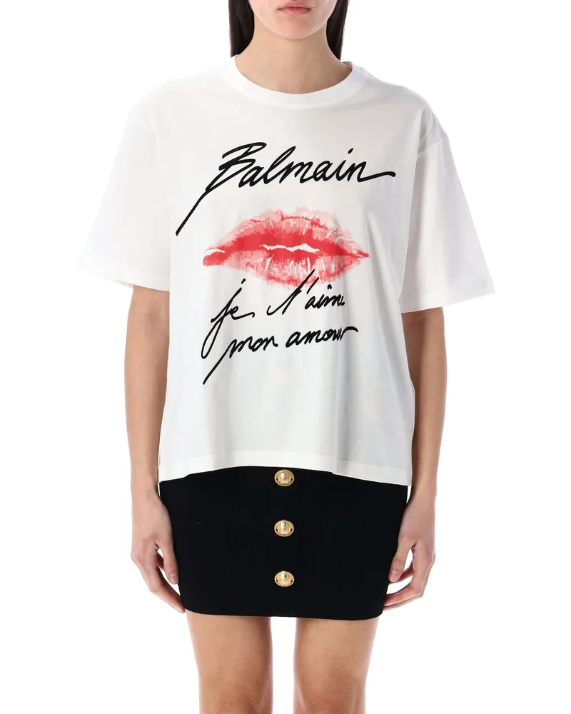 Balmain T -Shirts und Polos weiß White