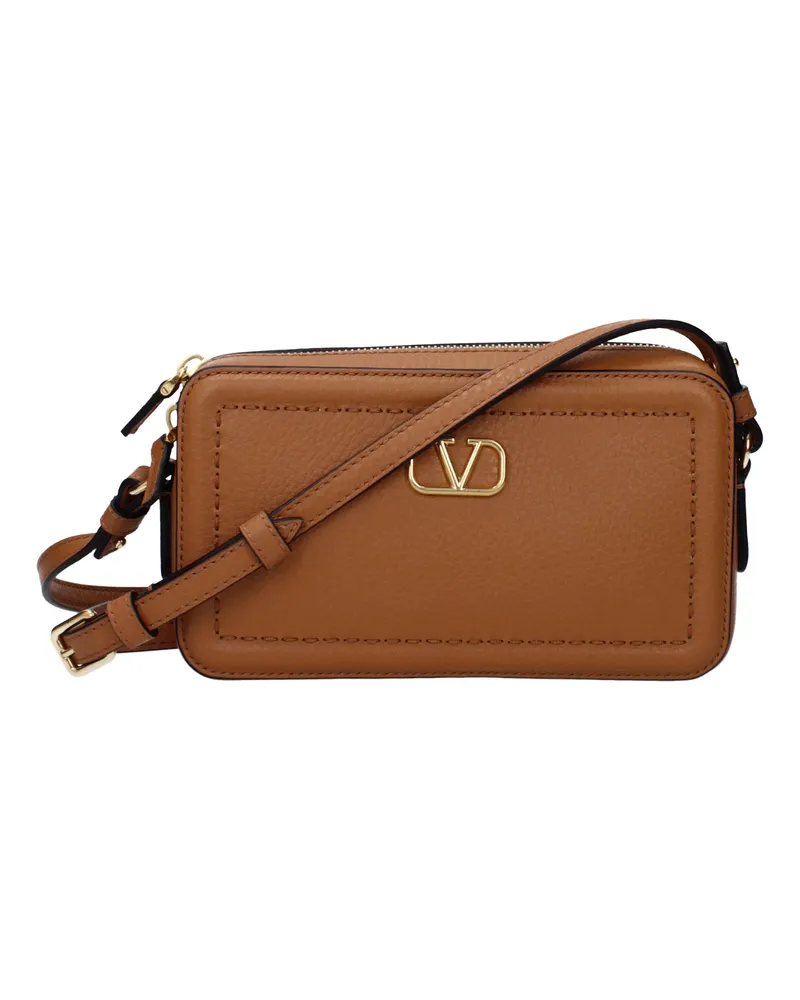Valentino Garavani Alltime Damens Umhängetasche Braun/Mandelleder -