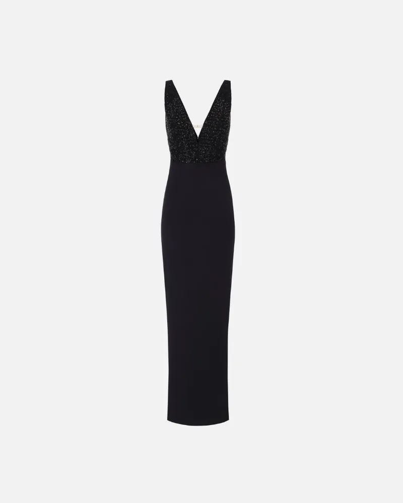 Elisabetta Franchi Red Teppich Kleid Black