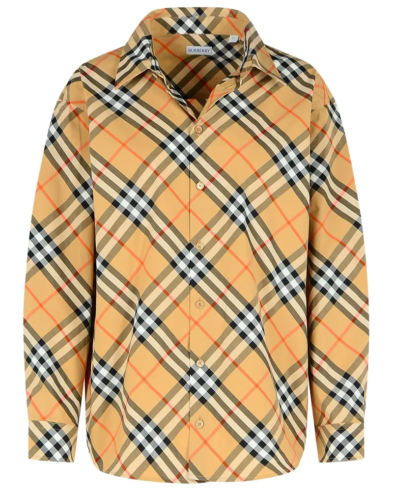 Burberry Scheck' beige Baumwollhemd Beige