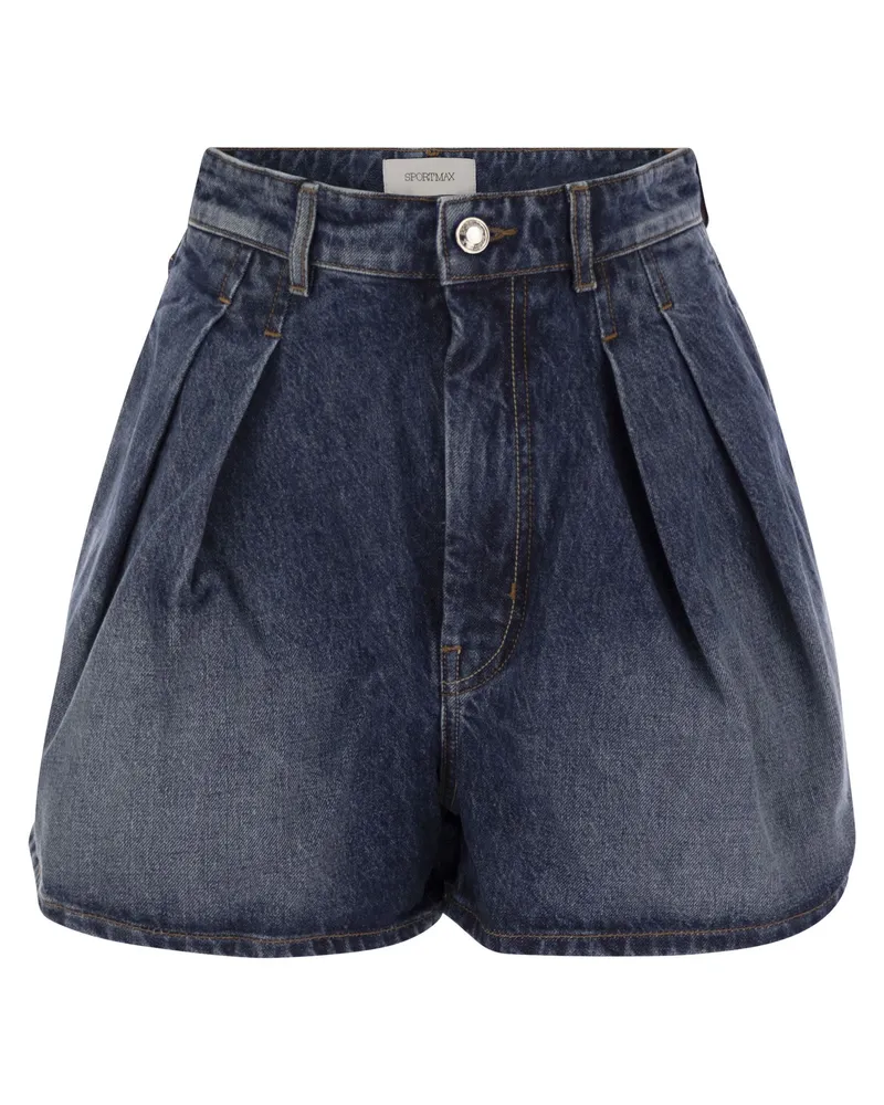 SPORTMAX Ghirba Denim Shorts Dark