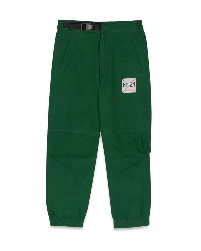 N° 21 Nr. 21 Hosen mit Logo -Patch Green